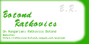 botond ratkovics business card